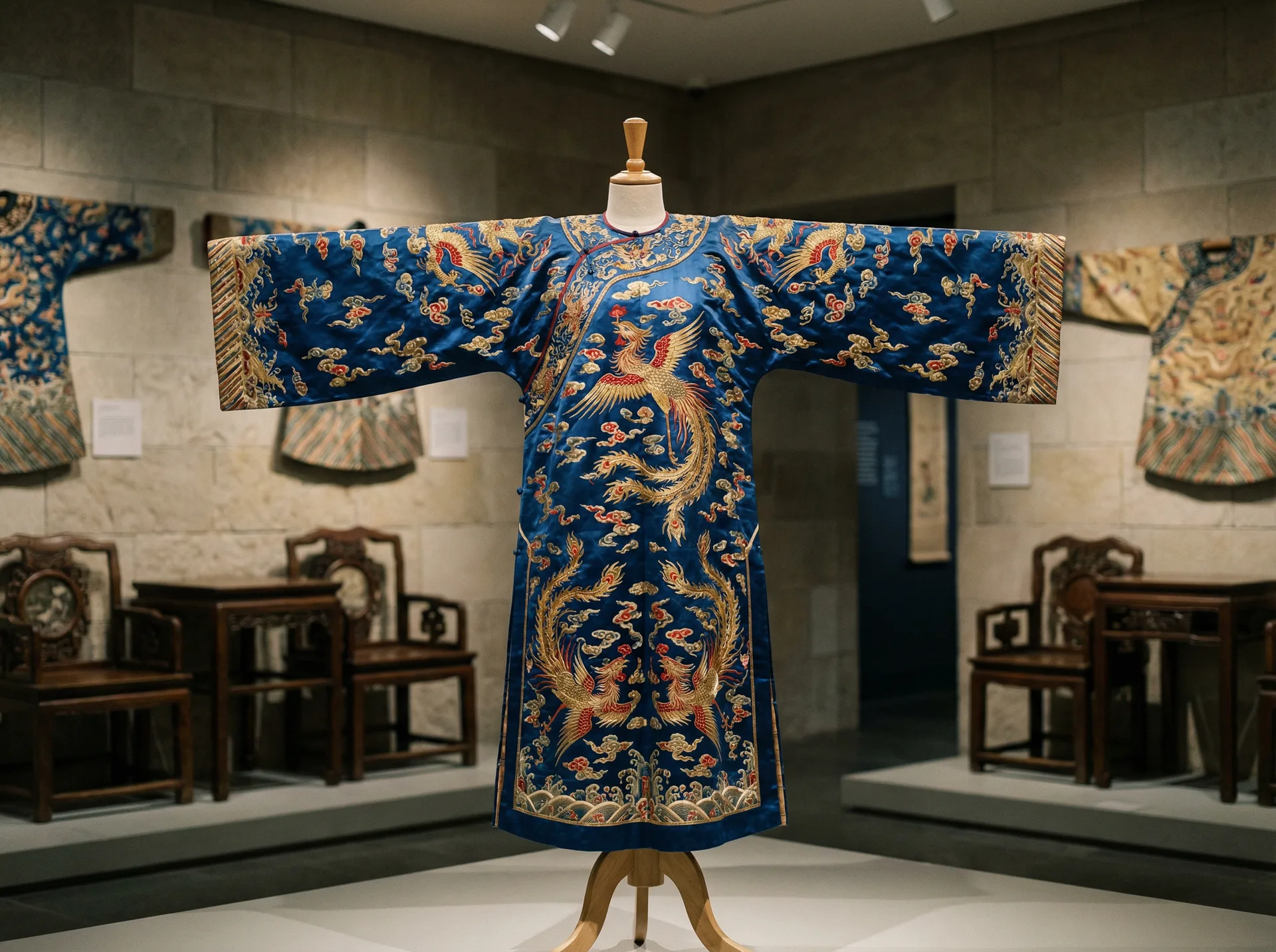 精品大师 - 苏绣双面绣屏风细节